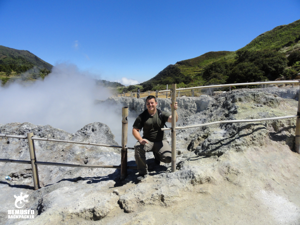hiking an active volcano in the ring of fire, Indonesia