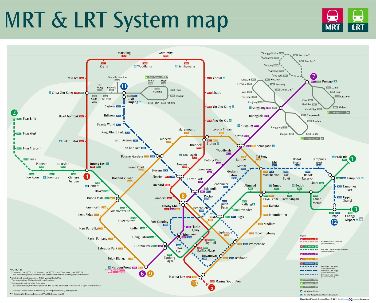 MRT map Singapore