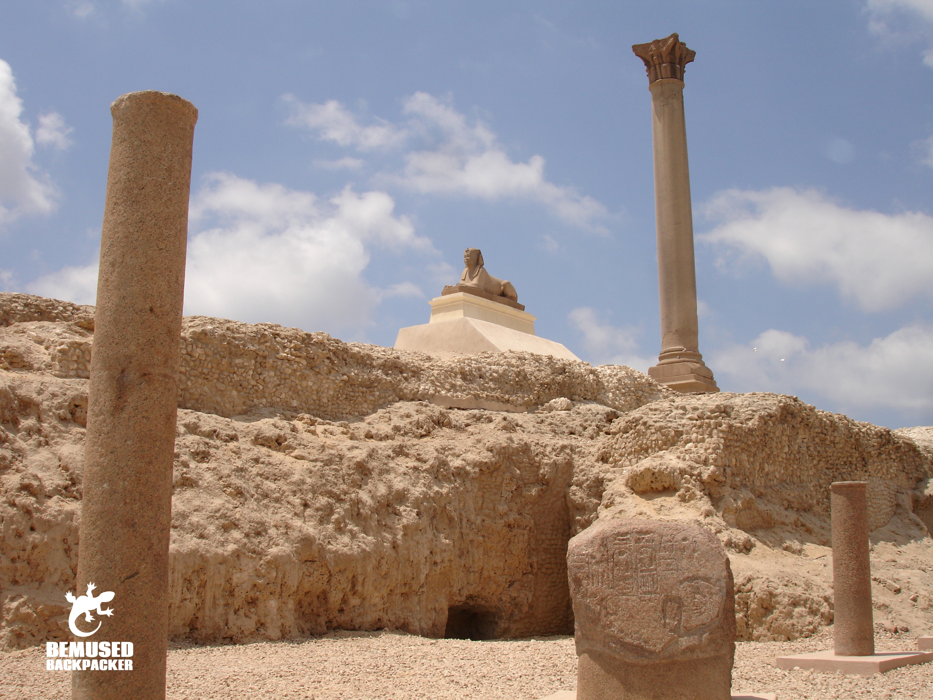 A Sphinx statue in Alexandria, Egypt