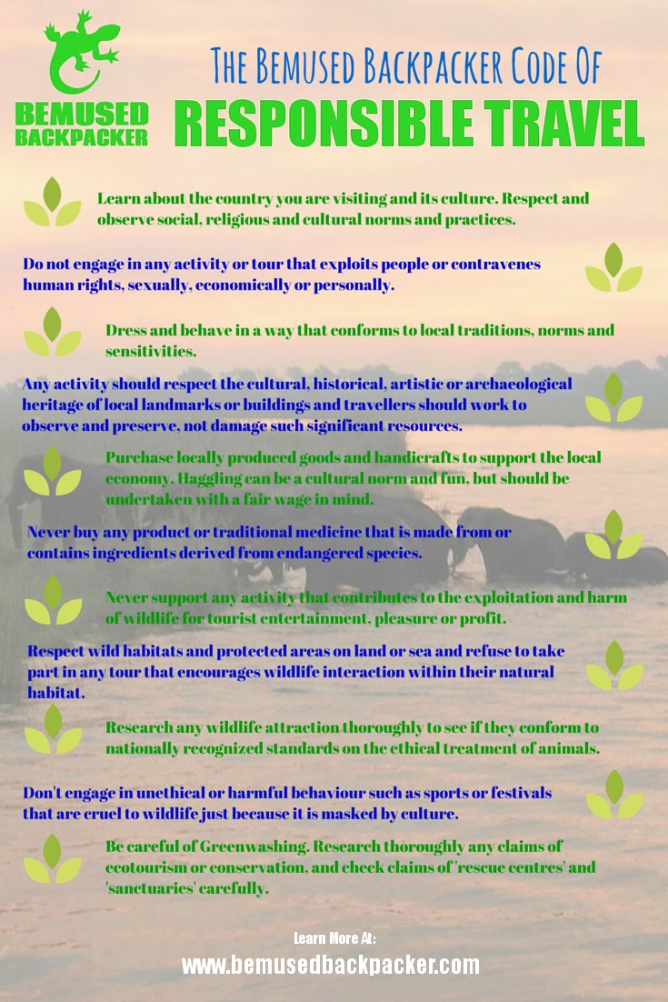 Bemused Backpacker Code Of Responsible Travel