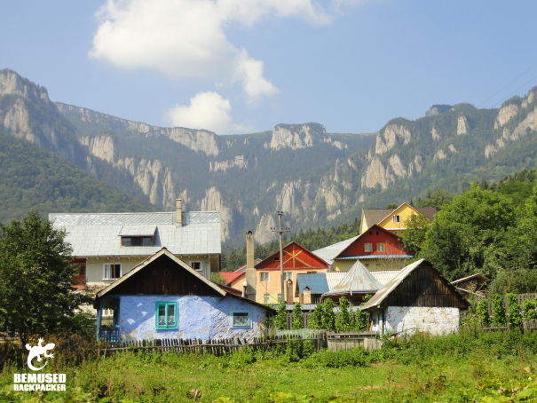 mountain hiking in the Carpathian mountains at Ceahlau National Park Romania