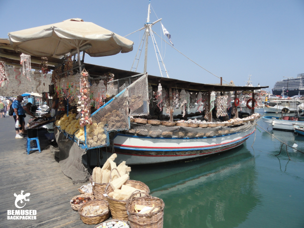 Mandraki harbour Rhodes, Greece