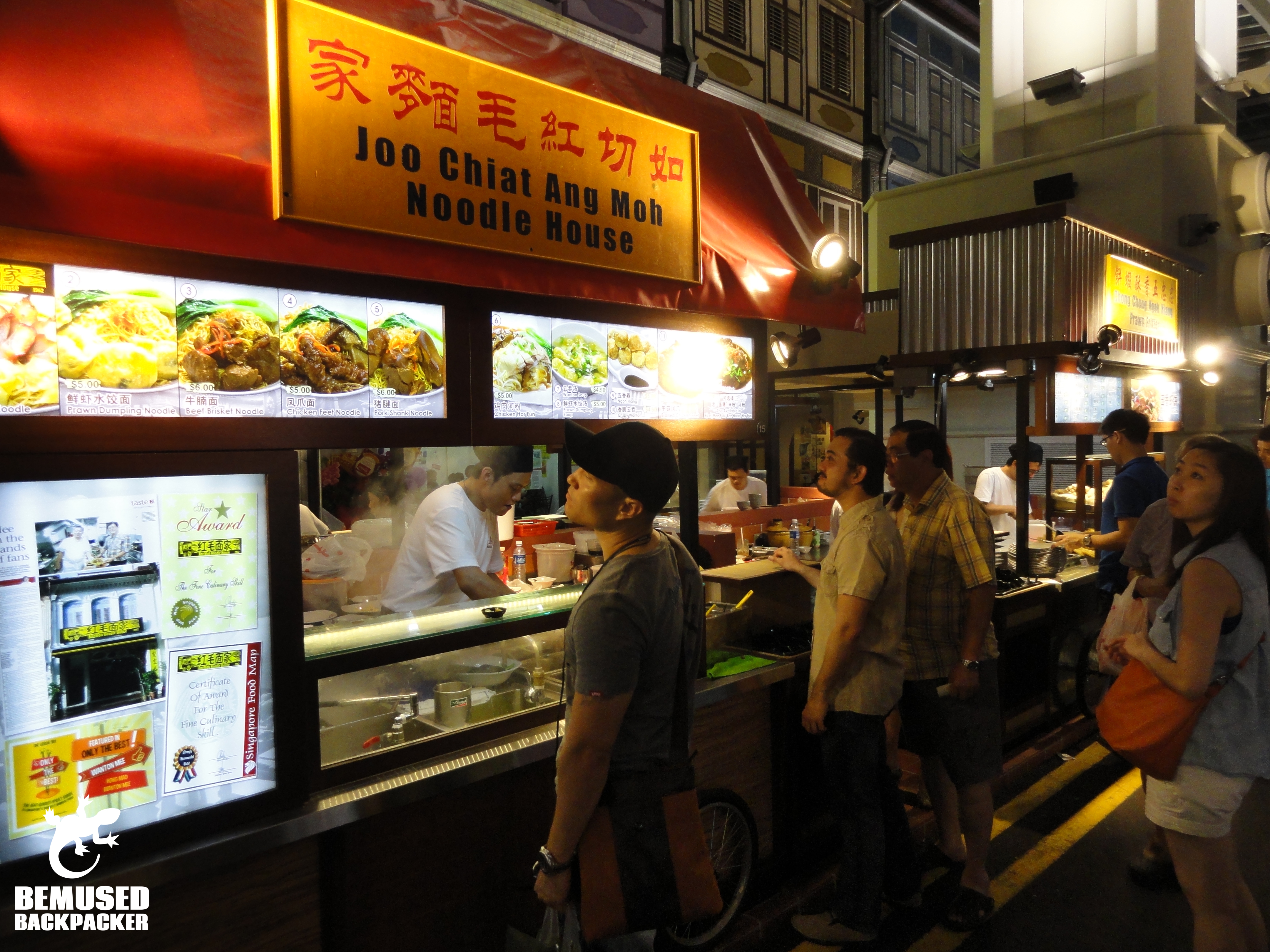 Singapore hawker stall food
