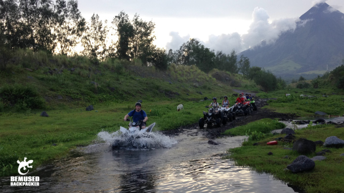 Michael Huxley ATV riding up a volcano Mount Mayon Legazpi Philippines