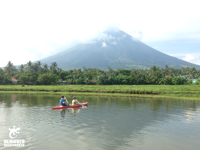 Michael Huxley Kayaking Sumlang Lake Mount Mayon Legazpi Adventure Travel Philippines