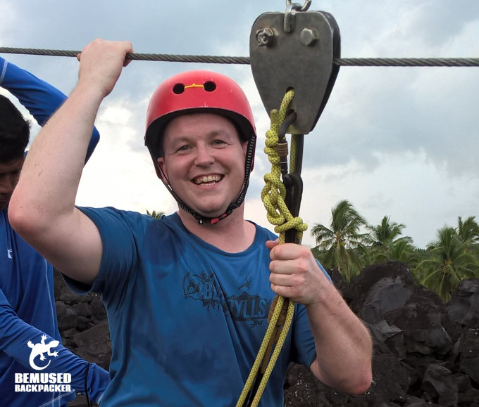 Michael Huxley Zip Lining Mount Mayon Philippines