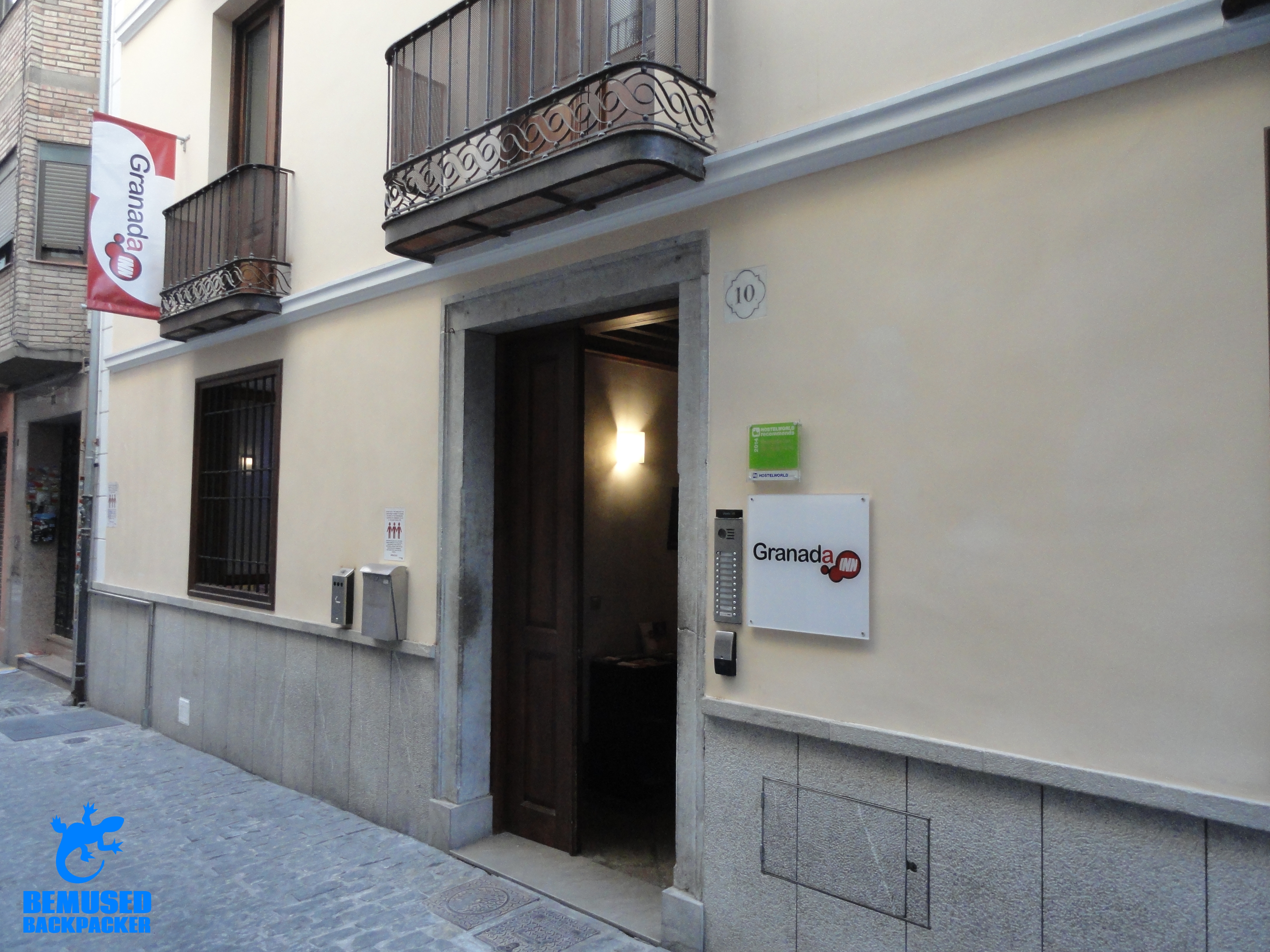 Granada Inn Hostel entrance in Granada Spain