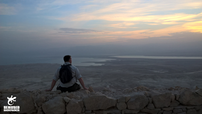 Michael Huxley overlooking the Dead Sea Masada National Park Sunrise Tour Israel