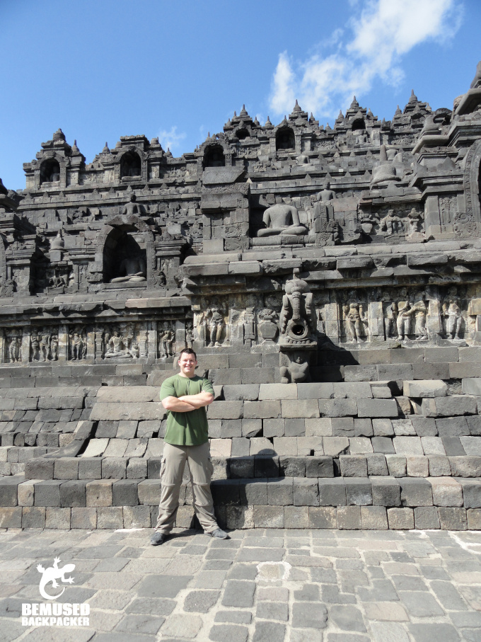 Michael Huxley at Borubudur Yogyakarta Indonesia