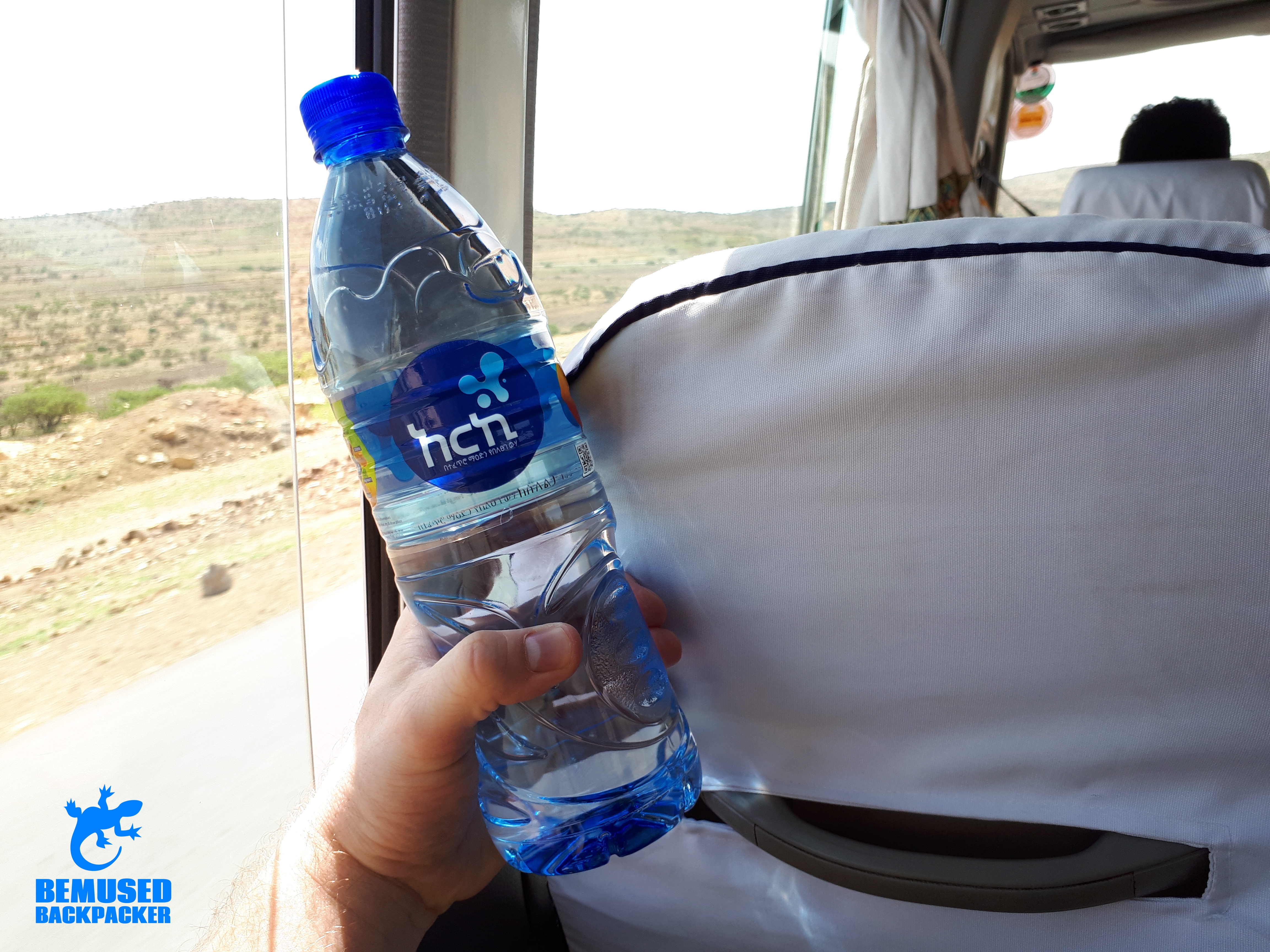 Water bottle on long distance journey