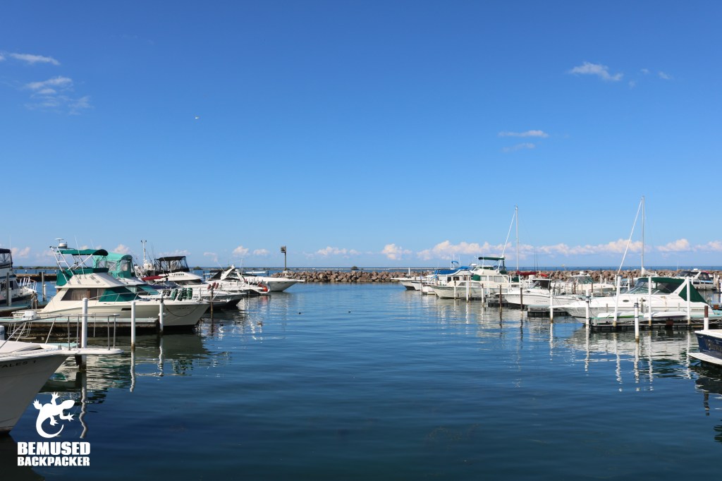 ships docked at a harbour in Finger Lakes New York