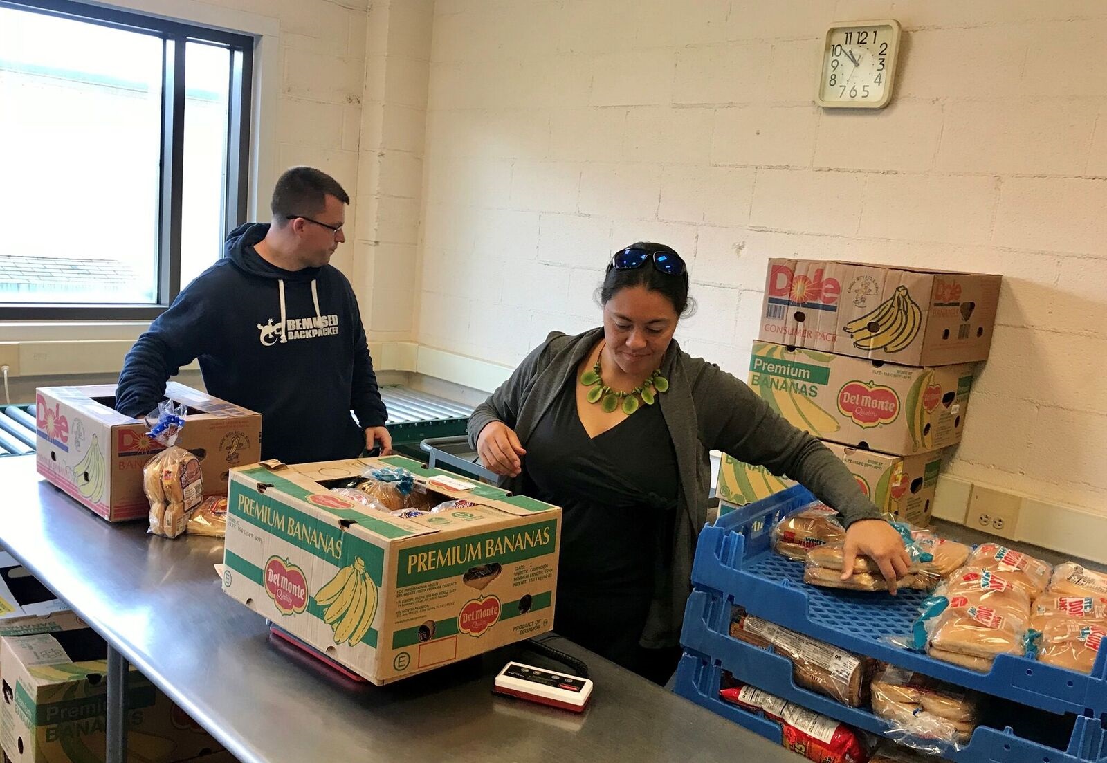 Volunteering in the food bank of the southern Tier