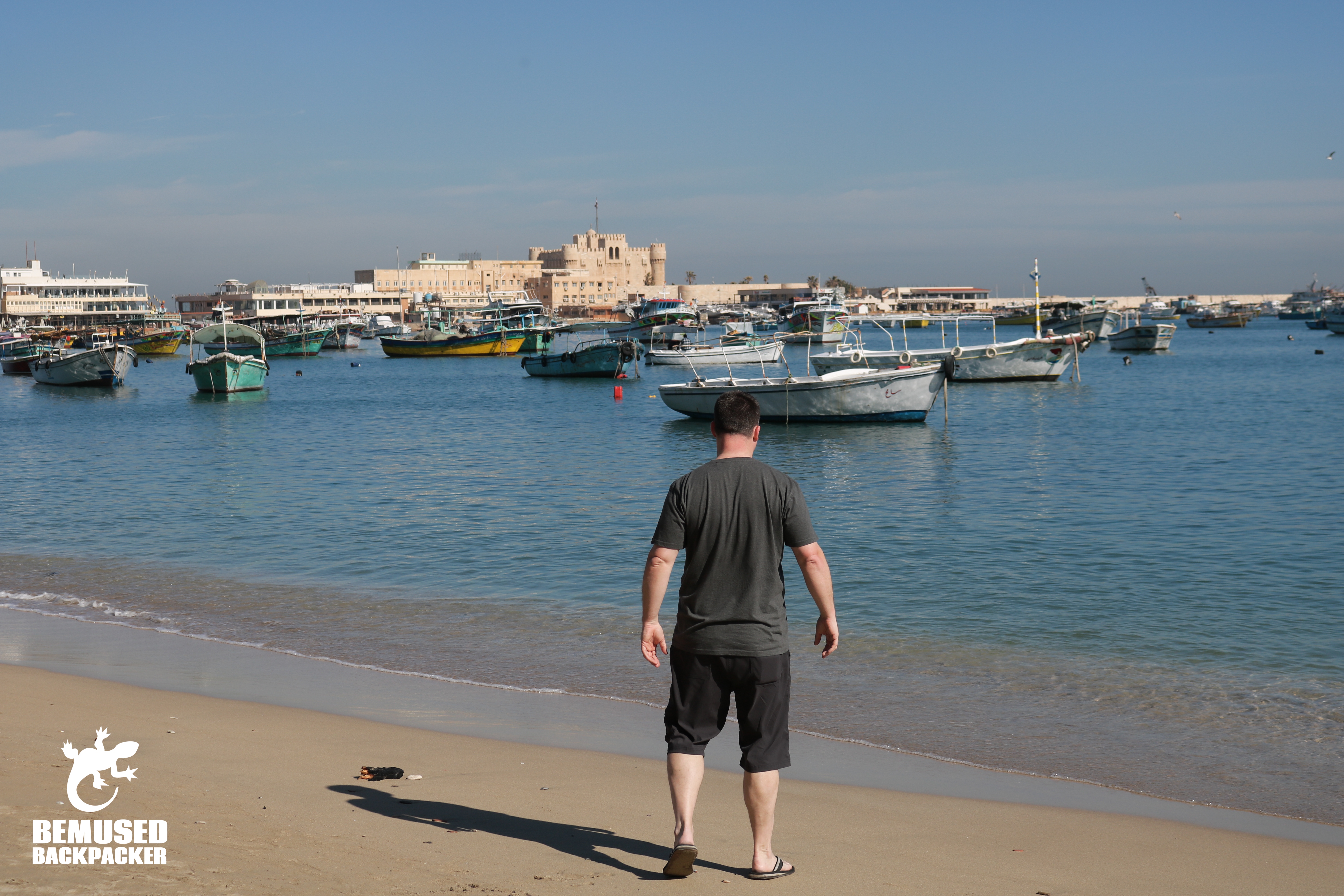Michael Huxley beach Alexandria Egypt