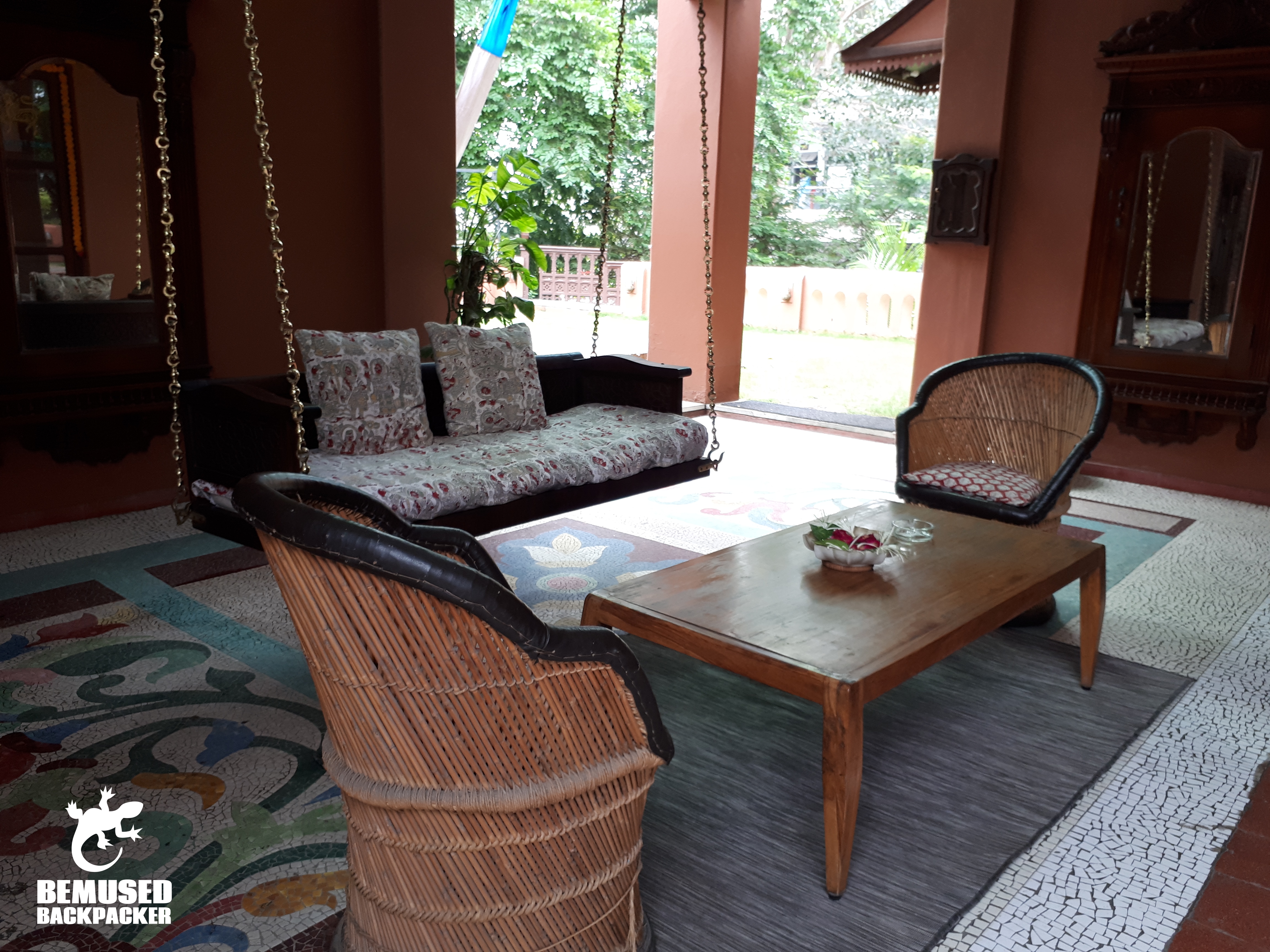 patio swing at the House of MG Ahmedabad