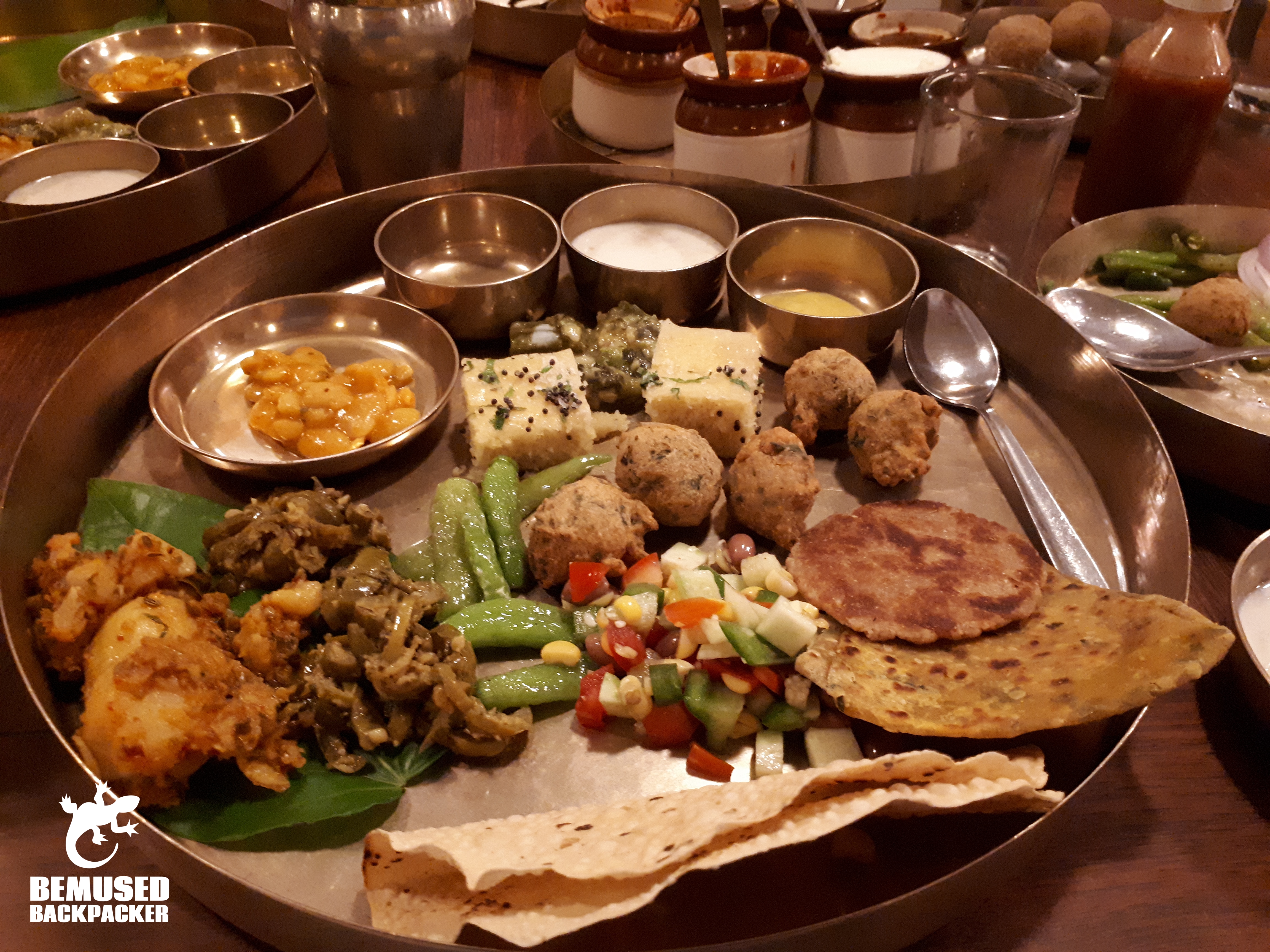 Gujurat Thali at the House of MG Ahmedabad