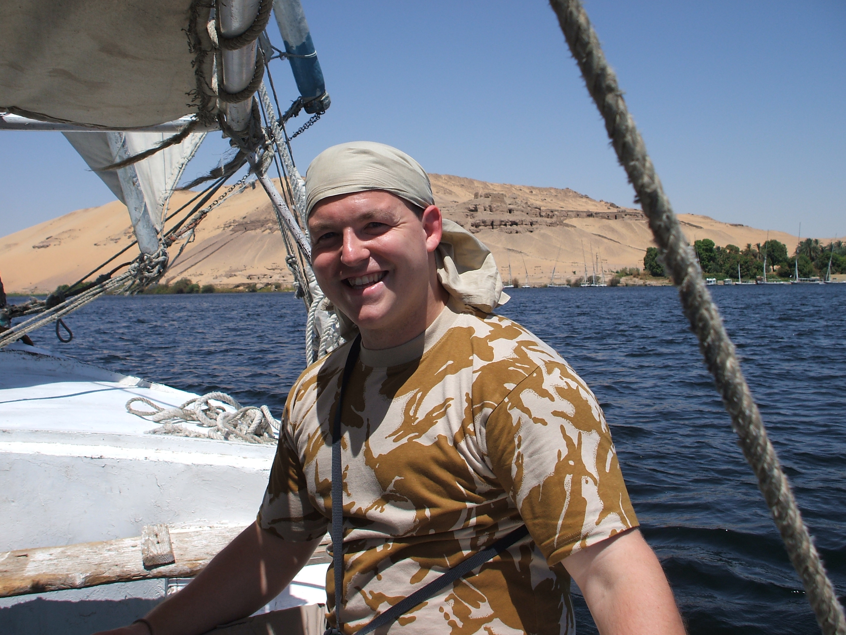 Michael Huxley Gap Year Egypt sailing on the Nile