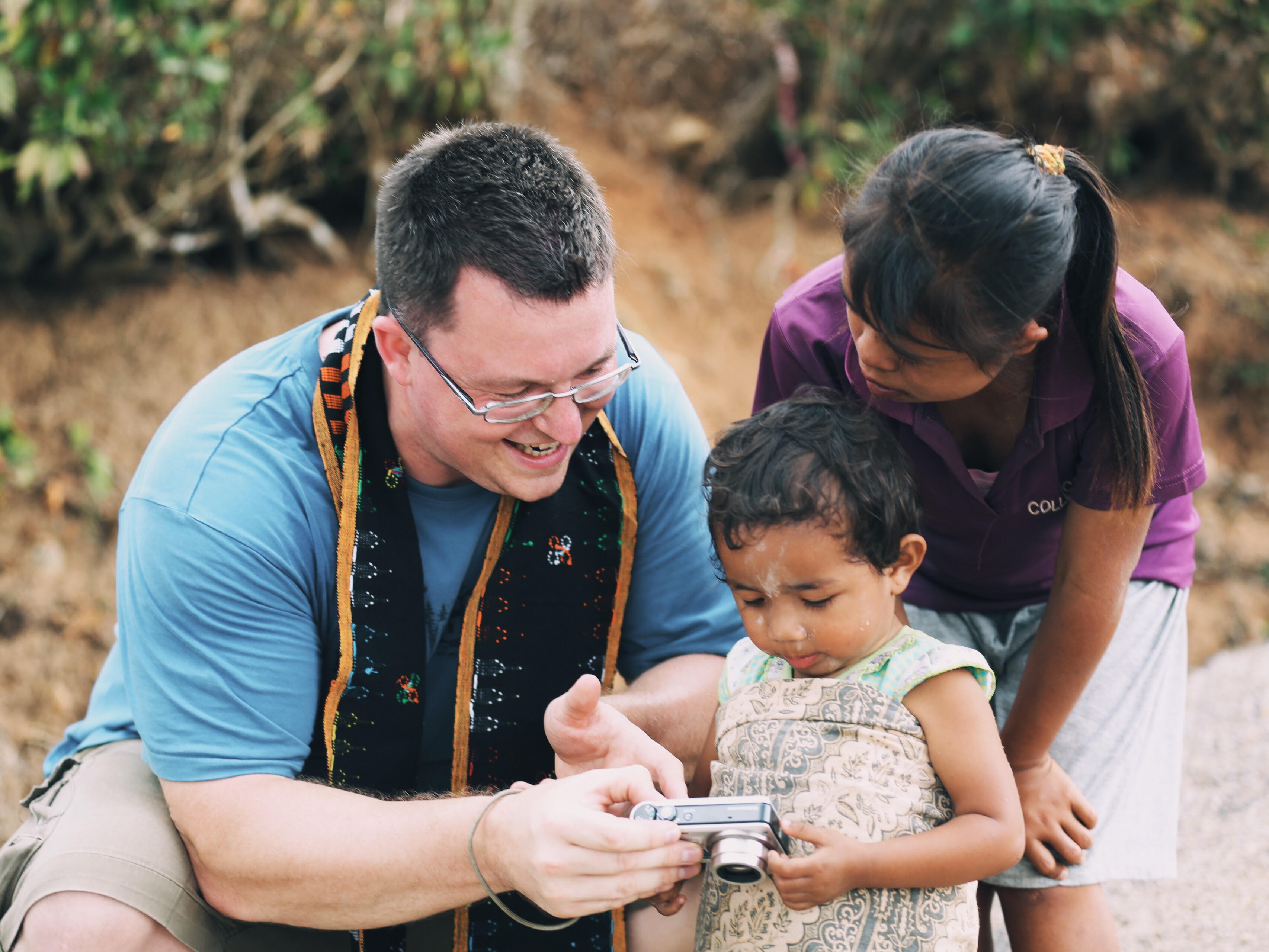 gap year Indonesia talking with locals 